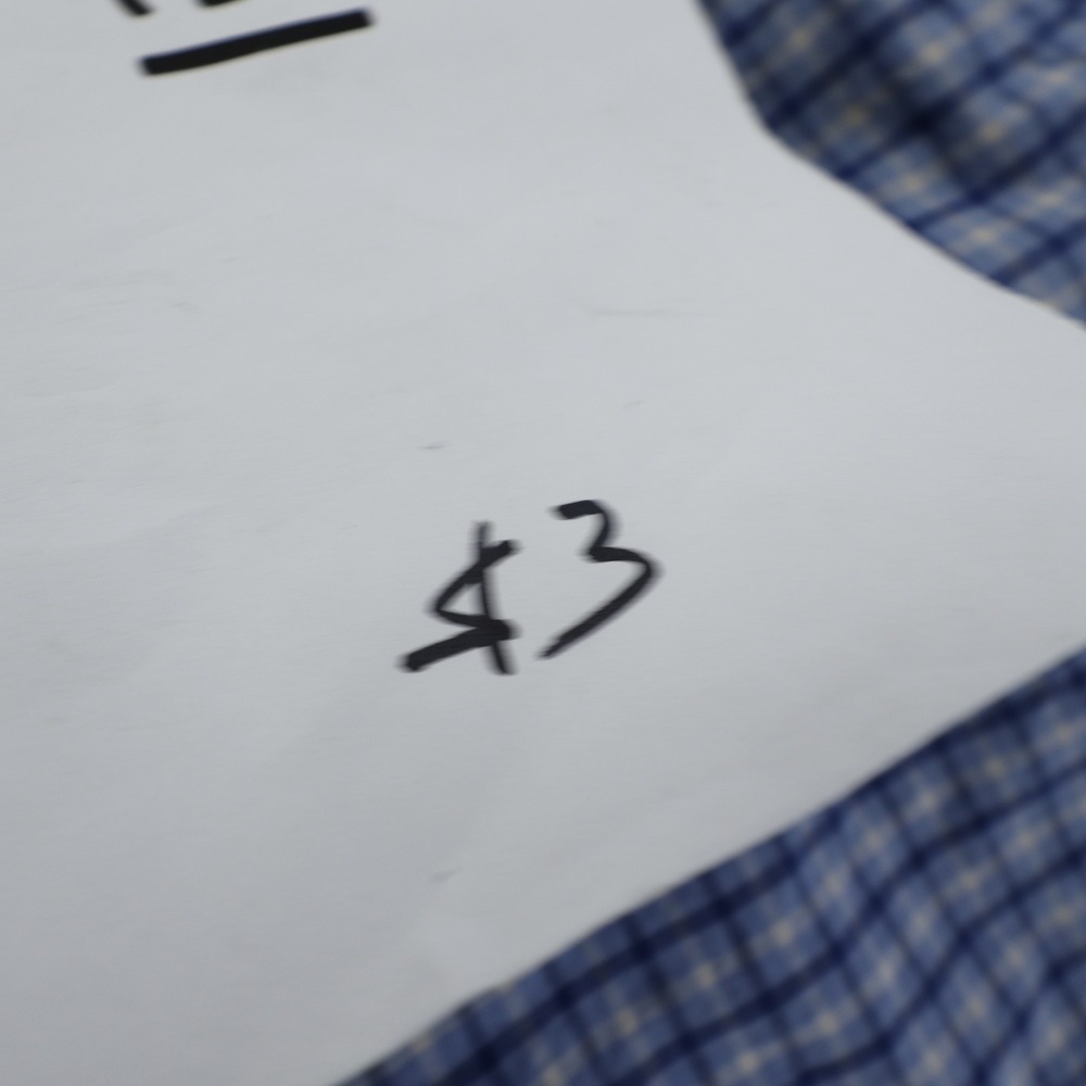 Polo Ralph Lauren Men's Blue Plaid Button Down Shirt Medium Long SLeeve‎ Flaws - Picture 8 of 10